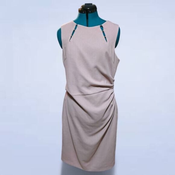 Le Chateau Dusty Rose Professional Pencil Sheath Dress - Size Large - Picture 1 of 8
